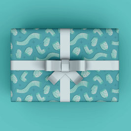 Festive Blue Helgdag Mönster jul Presentpapper