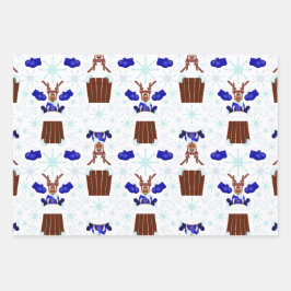 Festive Blue Kasky-julrenar