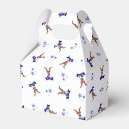 Festive Blue Kasky-julrenar Presentaskar