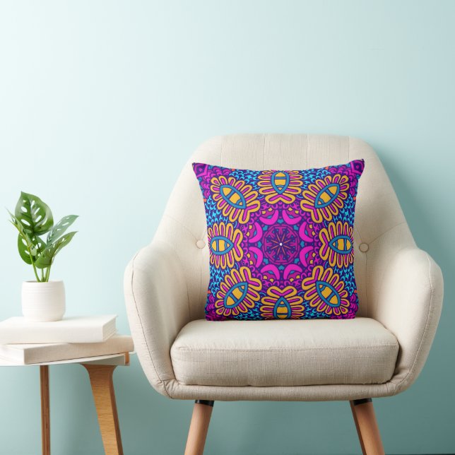 Festive Boho Mandala Mönster Kudde (Stol)