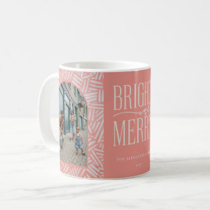 Festive Boho Mönster 2 Photo Family Helgdag-kaffe Kaffemugg
