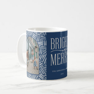 Festive Boho Mönster 2 Photo Family Helgdag Kaffemugg