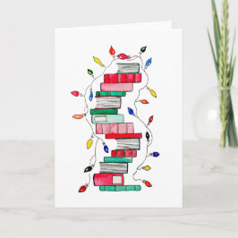Festive Bok Stack Helgkort