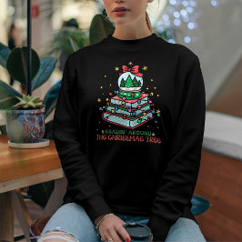 Festive Bookish Reading Around the Christmas Tree T Shirt