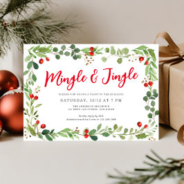 Festive Botanique Mingle & Jingle jul Party Julkort