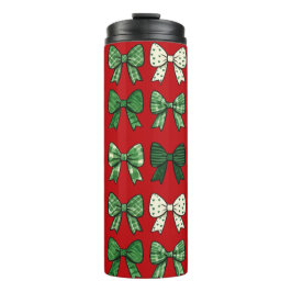 Festive Bows Christmas Tumbler for Gift Lovers