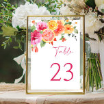 Festive Bright Flowers Blommigt Citrus Möhippa Bordsnummer<br><div class="desc">Snyggten kan redigeras enkelt för att använda bröllop-mallar, fler objekt (inbjudningar, osa, tackkort, papper och dekortecken) med samma design finns i butiken. Om du vill göra ytterligare anpassningar klickar du på "Anpassa den här mallen" och sedan på "Redigera med Design Verktyg". Kontakta mig om du behöver hjälp eller matchande artiklar....</div>