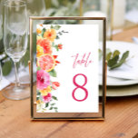Festive Bright Flowers Blommigt Citrus Möhippa Bordsnummer<br><div class="desc">Snyggten kan redigeras enkelt för att använda bröllop-mallar, fler objekt (inbjudningar, osa, tackkort, papper och dekortecken) med samma design finns i butiken. Om du vill göra ytterligare anpassningar klickar du på "Anpassa den här mallen" och sedan på "Redigera med Design Verktyg". Kontakta mig om du behöver hjälp eller matchande artiklar....</div>