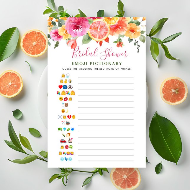 Festive Bright Flowers Citrus Möhippa Game (Skapare uppladdad)