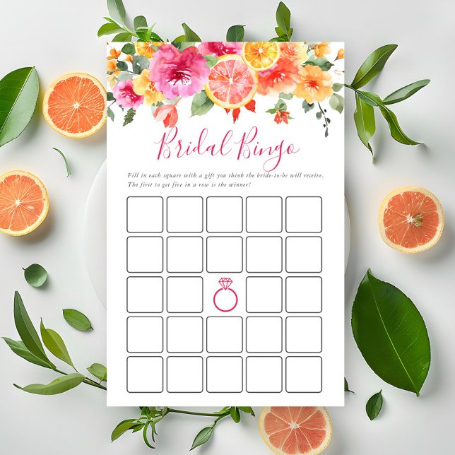 Festive Bright Flowers Citrus Möhippa Game (Skapare uppladdad)