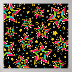 Festive Bright Merry Helgdag Star Poster