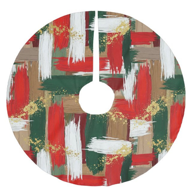 Festive Brush & Speckle Julgransmatta Borstad Polyester (Framsidan)