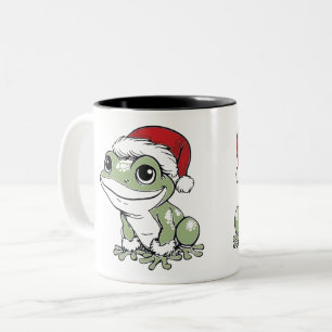 Festive Bullgrog-juldesign Två-Tonad Mugg