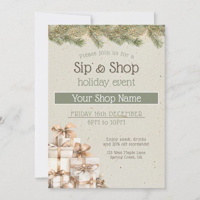 Festive business Holiday Event marketing Inbjudningar (Framsida)