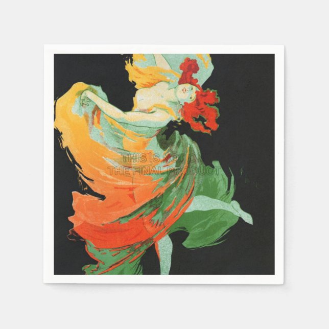 Festive Cabaret Dancer Napkins Pappersservett (Framsidan)
