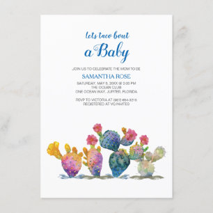 Festive Cactus Baby Shower Fiesta Inbjudningar