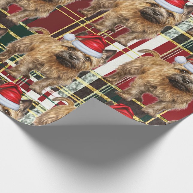 Festive Cairn Terrier Hund älskare jul Presentpapper (Hörn)