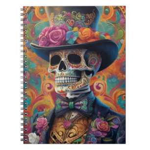 Festive Calaveras Tribute: Sugar Skull Splendor Anteckningsbok