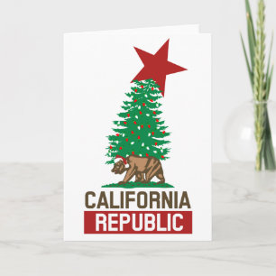Festive California Republic for Helgdagars Helgkort