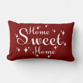 Festive Calligraphy and Stars Home Sweet Home Lumbarkudde