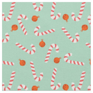 Festive Candy cane Cotton Fabric Tyg