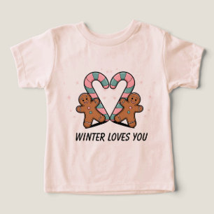 Festive Candy cane & Gingerbröd Helgdag T Shirt