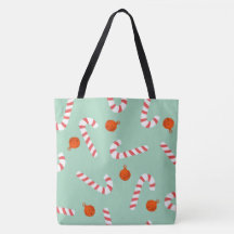 Festive Candy cane jul Tote Bag