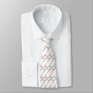 Festive Candy cane Mönster Helgdag Neck Tie Slips