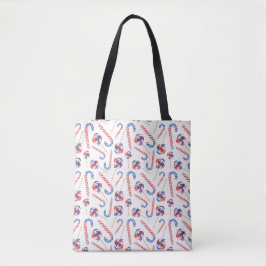 Festive Candy cane och Lollipop Tote Bag Tygkasse