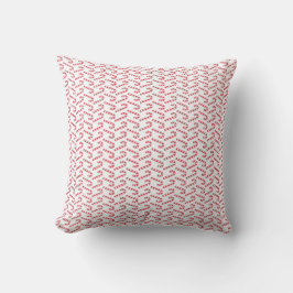 Festive Candy Cane Striped Red White Kudde