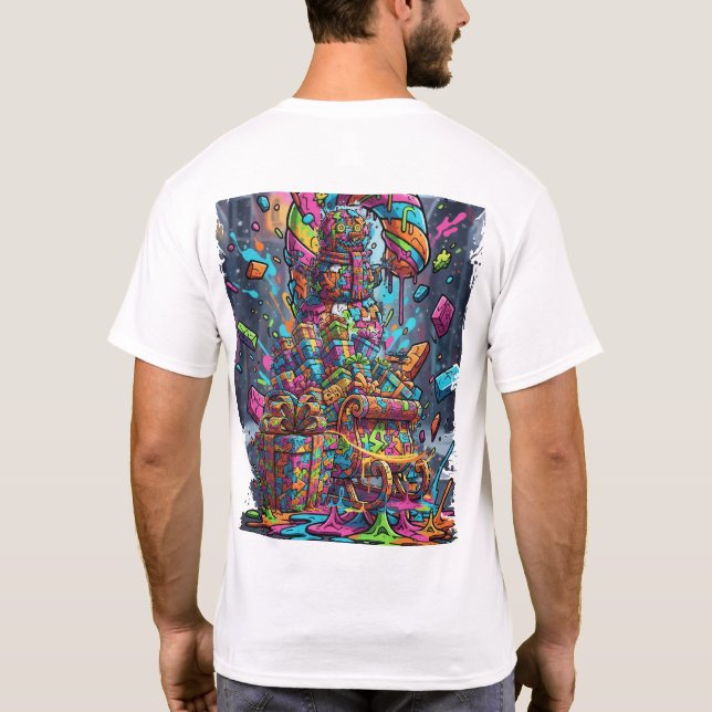 Festive Candy Cart Glow T Shirt (Baksida)