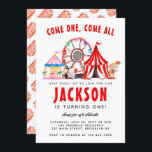 Festive Carnival Circus Show Party Kid Birthday Inbjudningar<br><div class="desc">Modern Circus Carnival-festival Visa kallelse på födelsedagen</div>