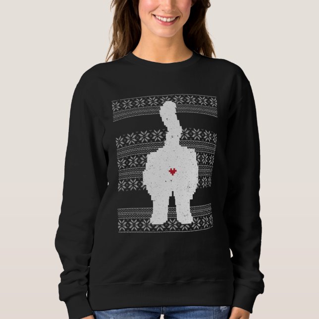 Festive Cat Butt Ugly jul-Helgdag T Shirt (Framsida)