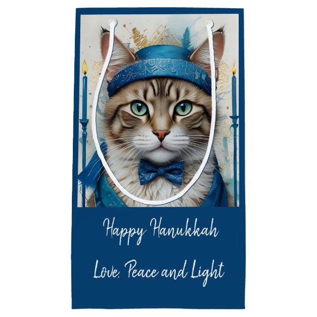 Festive Cat in Disguise Playful Hanukkah tack (Framsidan)