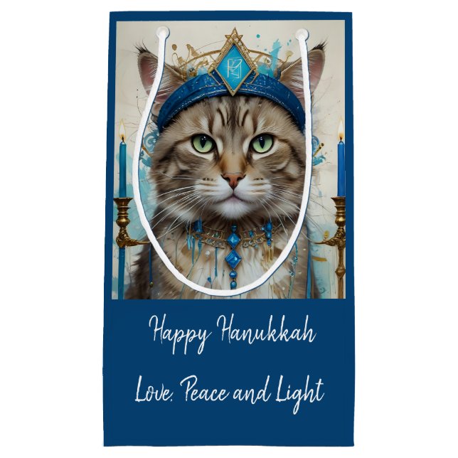 Festive Cat in Disguise Playful Hanukkah tack (Framsidan)