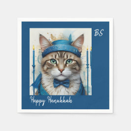Festive Cat in play hanukkah Disguise Pappersservett
