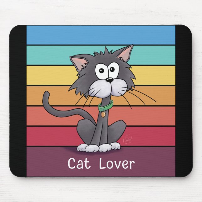 Festive Cat Lover Mouse Pad Musmatta (Framsidan)