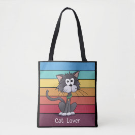 Festive Cat Lover Tote Bag Tygkasse