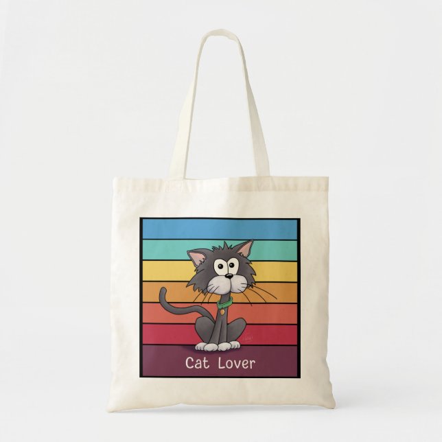 Festive Cat Lover Tote Tygkasse (Framsidan)
