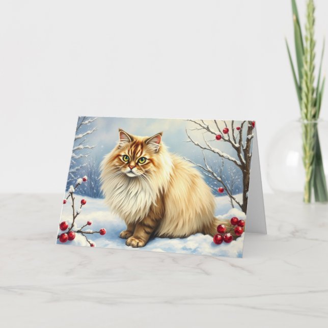 Festive Cats Card Tack Kort (Framsida)