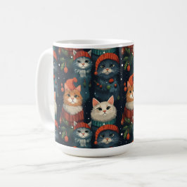 Festive Cats Helgdag Kaffemugg