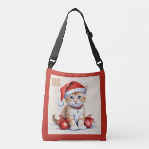 Festive Cats in jul Costumes - Helgdag Vibes Axelväska