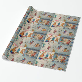 Festive Cats Wrapping Papper 2 Presentpapper