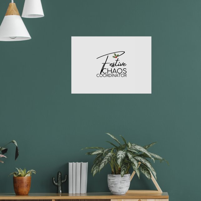Festive Chaos-samordnare | Elegant Helgdag Gift Poster (Vardagsrum 1)