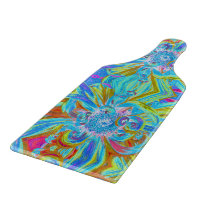 Festive Chartreuse och Blue Dahlia Flower Petals