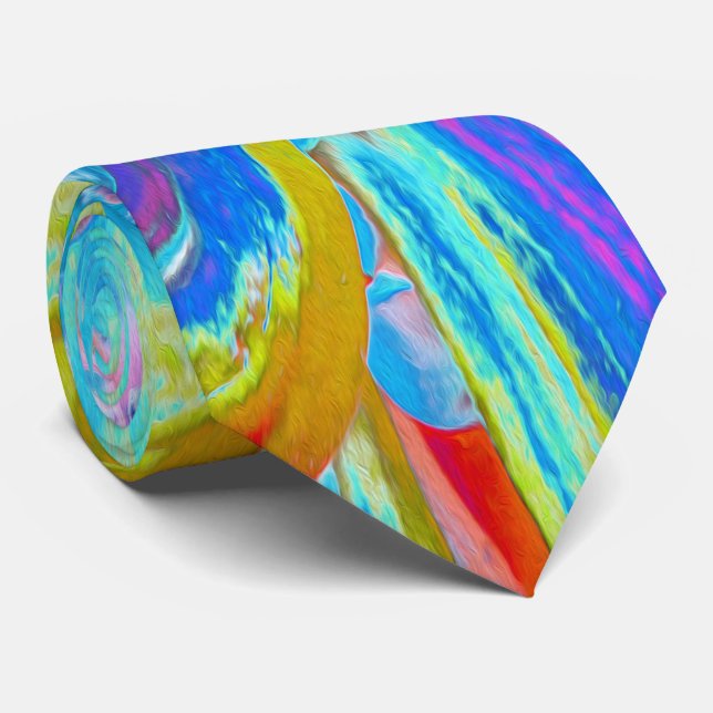 Festive Chartreuse och Blue Dahlia Flower Petals Slips (Rullad)