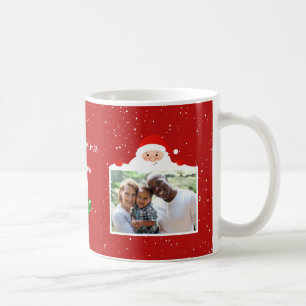 Festive Cheeky Santa - Anpassningsbar Photo - Pers Kaffemugg