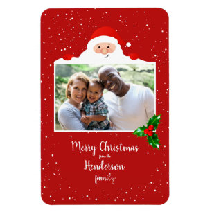 Festive Cheeky Santa - Anpassningsbar Photo - Pers Magnet