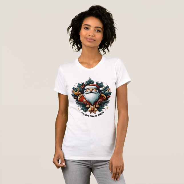 Festive Cheer 2025 PNG T-Shirt (Hel framsida)