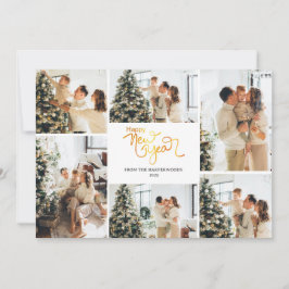 Festive Cheers | Elegant Happy New Year 6 Photo Julkort